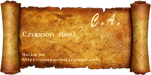 Czuppon Axel névjegykártya